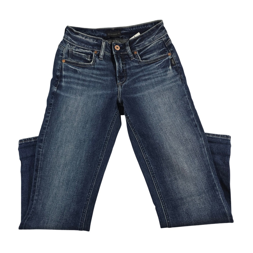 Silver Jeans Co Suki Capri Dark Wash Denim Cropped Jeans W28 L23.5 L43916SCV389